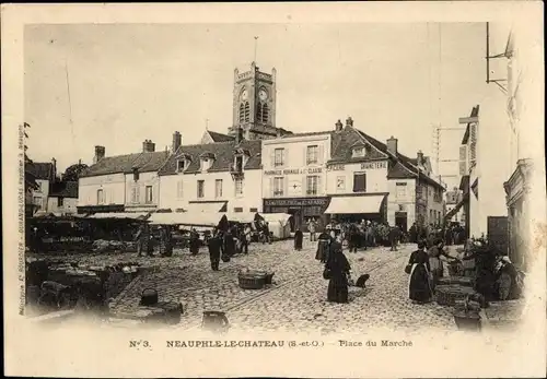 Ak Neauphle le Château Yvelines, Marktplatz