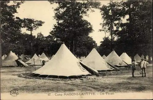 Ak Maisons Laffitte Yvelines, Camp, Zelte