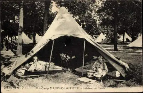 Ak Maisons Laffitte Yvelines, Camp, Zeltinnenraum