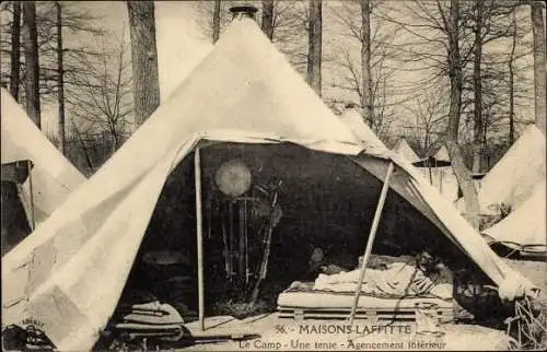 Ak Maisons Laffitte Yvelines, Camp, ein Zelt