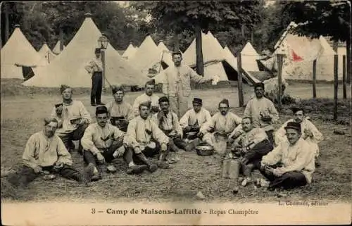 Ak Maisons Laffitte Yvelines, Camp, Landmahlzeiten