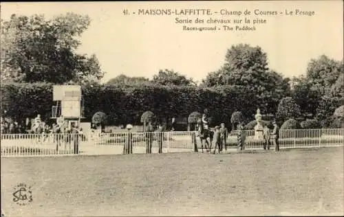 Ak Maisons Laffitte Yvelines, Rennbahn, Le Weighing