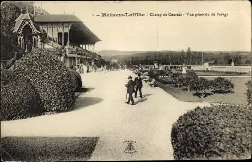 Ak Maisons Laffitte Yvelines, Rennbahn, Gesamtansicht des Wiegens