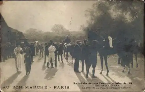 Ak Maisons Laffitte Yvelines, Salon von 1914, Die Rückkehr zum Wiegen