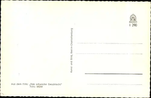 Ak Schauspielerin June Allyson, Portrait, Das schwache Geschlecht, Autogramm