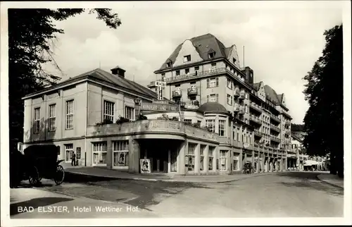 Ak Bad Elster im Vogtland, Hotel Wettiner Hof