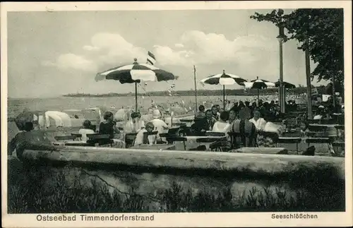 Ak Timmendorfer Strand in Ostholstein, Terrassenpartie, Seeschlösschen