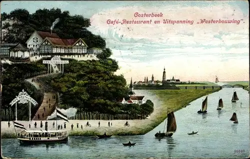Ak Oosterbeek Renkum Gelderland, Café-Restaurant und Uitspanning Westerbouwing