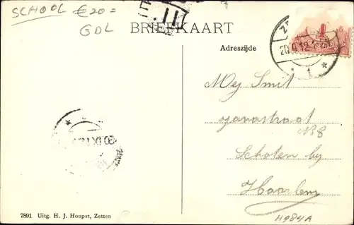 Ak Zetten Gelderland Niederlande, Vogelperspektive