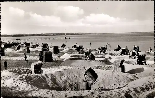 Ak Ostseebad Scharbeutz in Holstein, Strand, Strandkörbe