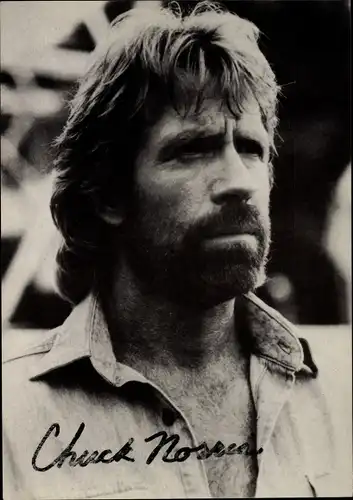 Ak Schauspieler Chuck Norris, Portrait, Autogramm