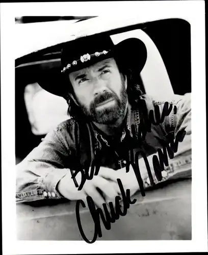 Ak Schauspieler Chuck Norris, Portrait, Autogramm