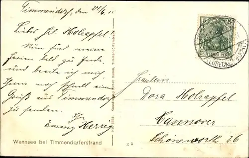 Ak Timmendorfer Strand in Holstein, Wennsee