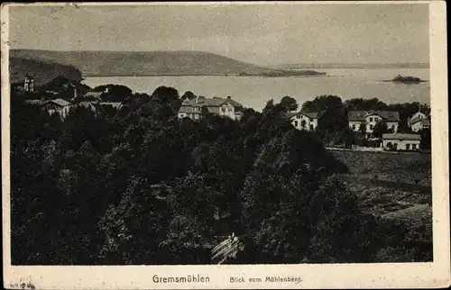 Ak Gremsmühlen Malente in Ostholstein, Blick vom Mühlenberg