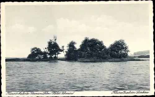 Ak Gremsmühlen Malente in Ostholstein, Kleine Insel im Dieksee