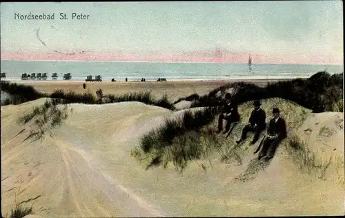 Ak Nordseebad Sankt Peter Ording, Dünenlandschaft