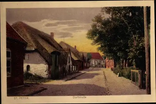 Ak Nordseebad Sankt Peter Ording, Dorfstraße