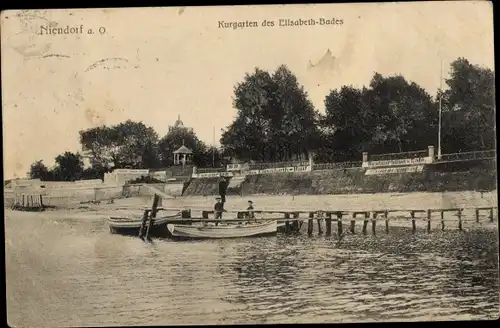 Ak Ostseebad Niendorf Timmendorfer Strand, Kurgarten des Elisabeth-Bades