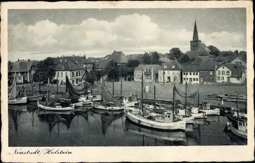 Ak Neustadt in Holstein, Boote, Hafen