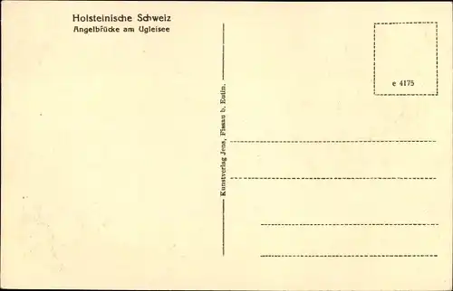 Ak Eutin in Ostholstein, Ukleisee, Uglei See, Angelbrücke, Nacht