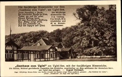 Ak Eutin in Ostholstein, Gasthaus zum Uglei, Gedicht