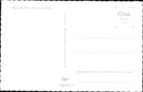 Ak Neustadt in Holstein, Inneres der Kirche