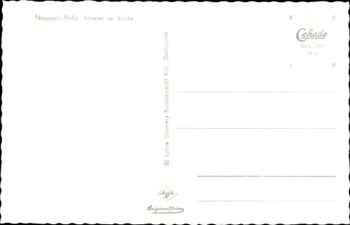 Ak Neustadt in Holstein, Inneres der Kirche