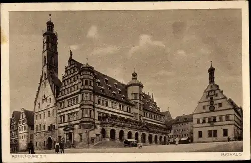 Ak Rothenburg ob der Tauber Mittelfranken, Rathaus