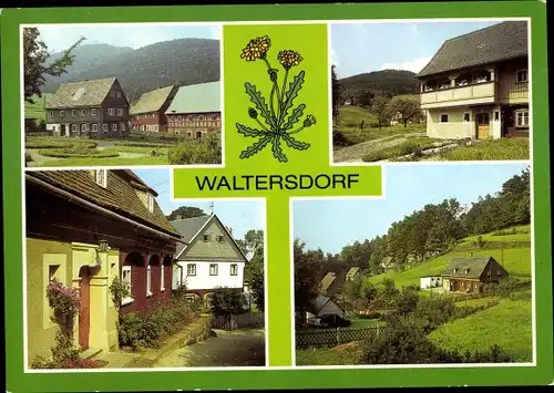 Ak Waltersdorf Großschönau Oberlausitz, Blick zur Lausche, Umgebindehaus, Am Sonneberg