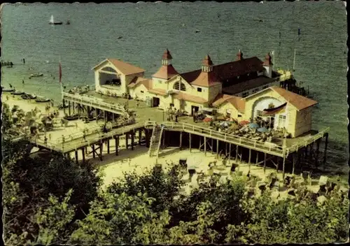 Ak Ostseebad Sellin auf Rügen, Seebrücke, Strand