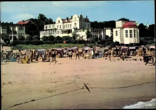 Ak Ostseebad Bansin Heringsdorf auf Usedom, Stand, Strandkörbe