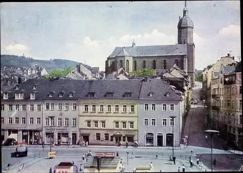 Ak Annaberg Buchholz im Erzgebirge, Markt, Annenkirche, Pöhlberg