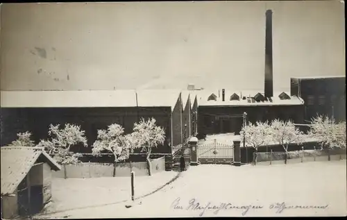 Foto Ak Schlotheim in Thüringen, Fabrik, Winter