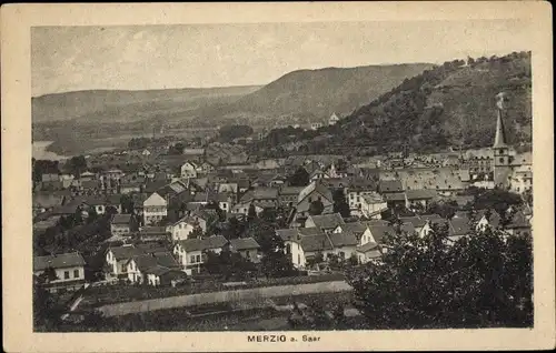 Ak Merzig an der Saar, Gesamtansicht