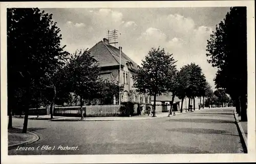 Ak Lenzen an der Elbe Prignitz, Postamt