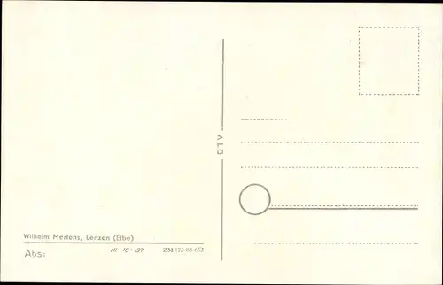 Ak Lenzen an der Elbe Prignitz, Postamt