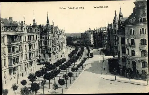 Ak Wiesbaden in Hessen, Kaiser Friedrich Ring
