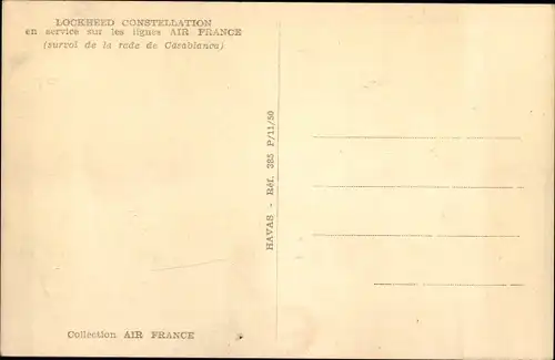 Ak Französisches Passagierflugzeug, Lockheed Constellation, Air France