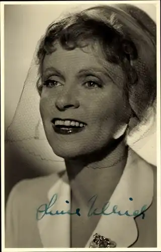Ak Schauspielerin Luise Ullrich, Portrait, Autogramm
