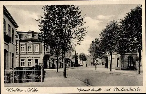 Ak Oldenburg im Großherzogtum Oldenburg, Bremerstraße, Cäcilienbrücke