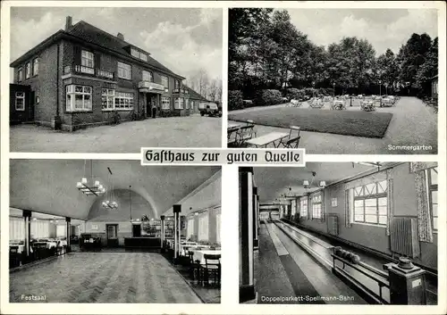 Ak Kayhauserfeld Bad Zwischenhahn, Gasthaus zur guten Quelle, Kegelbahn, Spellmann Bahn