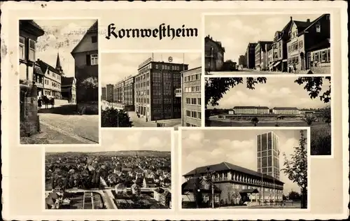 Ak Kornwestheim Baden Württemberg, Salamander Werke, Straßenpartie, Gebäude