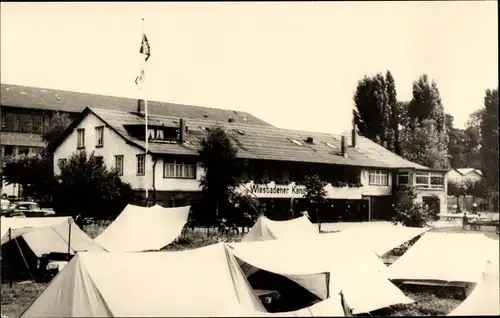 Foto Ak Wiesbaden in Hessen, Wiesbadener Kanu Verein ?, Campingplatz