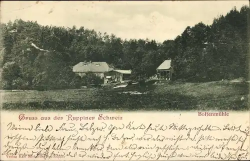 Ak Boltenmühle Gühlen Glienicke Neuruppin in Brandenburg, Ruppiner Schweiz