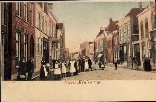 Ak Meppel Drenthe Niederlande, Kruisstraat