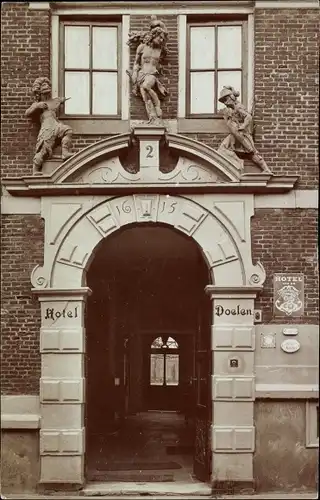 Foto Ak Hoorn Nordholland Niederlande, Hotel Doelen