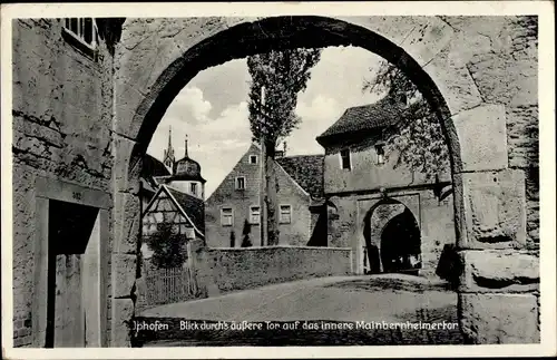 Ak Iphofen in Unterfranken, Innere Mainbernheimer Tor