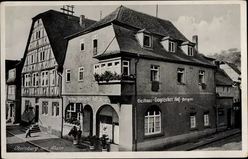 Ak Obernburg am Main Unterfranken, Gasthaus Bayrischer Hof, Metzgerei