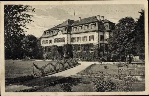 Ak Zeitlofs Unterfranken, Blick auf das Schloss mit Schlossgarten