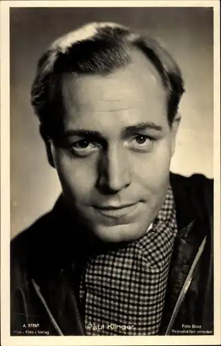 Ak Schauspieler Paul Klinger, Portrait